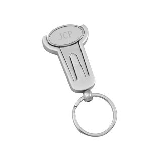Personalized Golf Key Ring, Silver, Mens