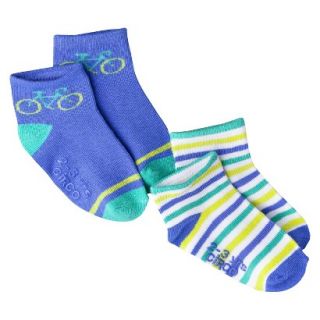 Circo Infant Toddler Boys 2 Pack Low Cut Socks   Blue Bike 12 24 M