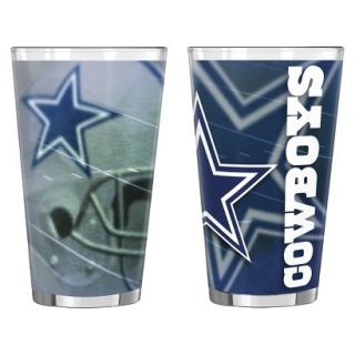 Boelter Brands NFL 2 Pack Dallas Cowboys Shadow Style Pint Glass   Multicolor