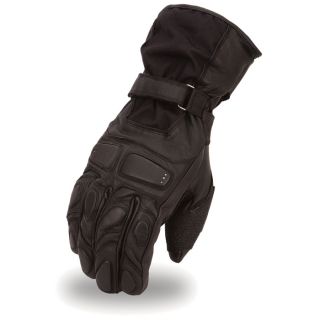 First Classics Mens Waterproof Motorcycle Gauntlet Glove   Black, 3XL, Model