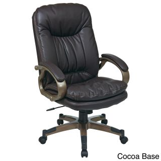 Office Star Products Work Smart Eco Leather Seat And Back Executive Chair Model Ech8350
