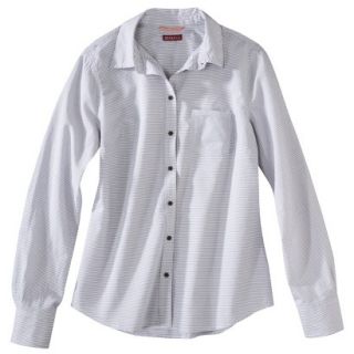 Merona Womens Favorite Shirt   Grey Stripe   M
