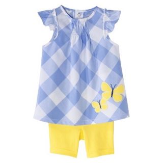 Just One YouMade by Carters Toddler Girls 2 Piece Set   Light Blue/Yellow 3T