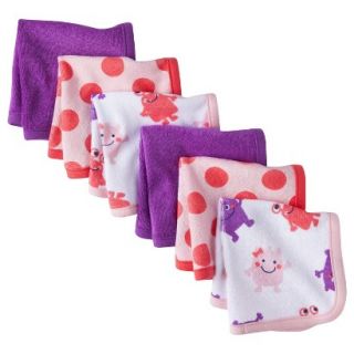 JUST ONE YOU Made by Carters Newborn Girls 6 Piece Washcloth Set   Pink