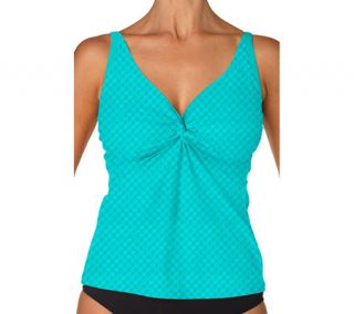 Womens Sunsets Underwire Twist Tankini   Nautical Net Tropical Teal Separates
