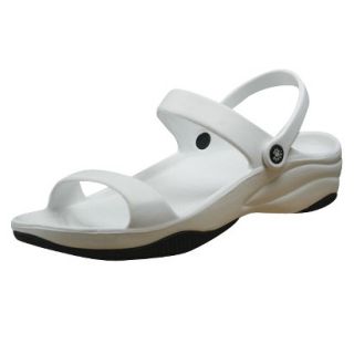 USADawgs White / Black Premium Womens 3 Strap Sandal   8
