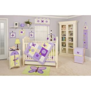 Lavender butterfly 10 Piece Crib Set