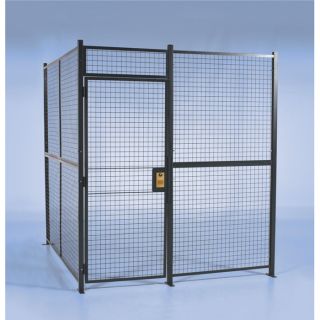 Wirecrafters Pre Engineered Security Room   12Ft.L x 12Ft.W x 8Ft.H Panels., 4 