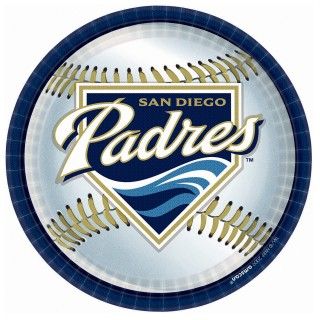San Diego Padres Baseball Round Dinner Plates