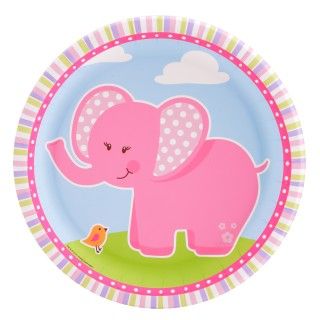 Pink Elephants Dinner Plates