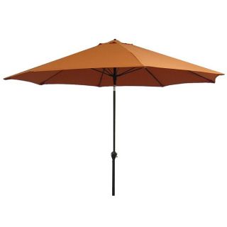 Escada Designs Fiberglass Tuscan Orange Poly Crank And Tilt 9 foot Umbrella Orange Size 9 foot
