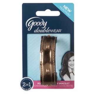 Goody Double Wear 2 in 1 Ponytailer and Bracelete Brown Cuff with Studs