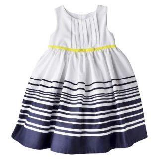 Just One YouMade by Carters Newborn Girls Stripe Dress   White/Navy 2T