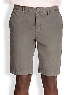 Vince Cotton Trouser Shorts   Taupe
