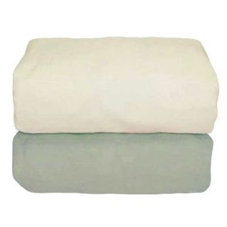 Sage Organic Set/2 Flannel Fitted Sheet by Tadpoles