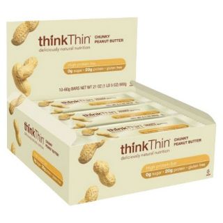 ThinkThin High Protein Chunky Peanut Butter Bar   10 Bars