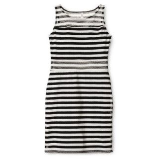 Xhilaration Juniors Striped Bodycon Dress   Black/White S(3 5)