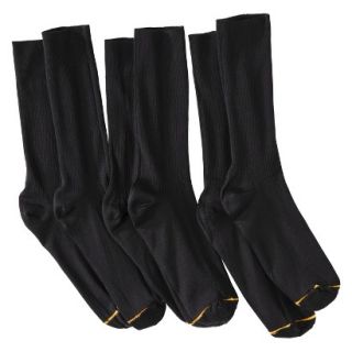 Auro a Gold Toe Brand Mens 3pk Dress Socks   Black
