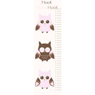 Secretly Designed Light Pink Owl Growth Chart