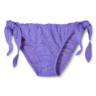 Womens Mock Tie Swim Bottom  Lilac XL