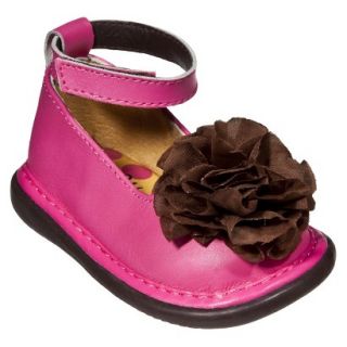 Little Girls Wee Squeak Ankle Strap Shoe   Hot Pink 8