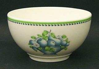 Villeroy & Boch Provence (Blue Weave,Green Trim) Rice Bowl, Fine China Dinnerwar