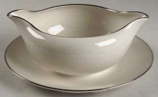 Flintridge Bellmere (Coupe) Gravy Boat with Attached Underplate, Fine China Dinn
