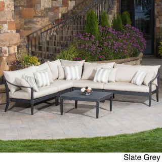 Rst Brands Astoria Aluminum 6 piece Outdoor Corner Sectional With Cushions Grey Size 6 Piece Sets