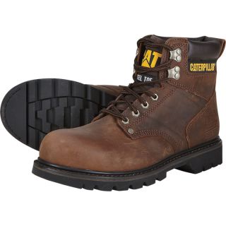 CAT 6In. 2nd Shift Steel Toe Boot   Dark Brown, Size 7 Wide, Model P89586