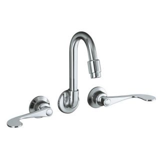 Kohler K 7302 5a cp Polished Chrome Triton Shelf back Sink Faucet With Wristblade Lever Handles