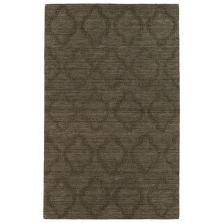 Trends Chocolate Brown Prints Wool Rug (8 X 11)