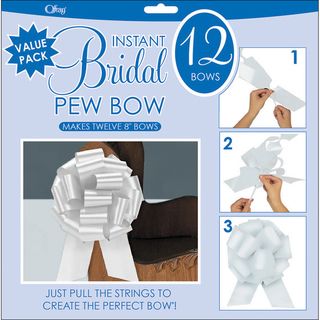 Perfect Bow 8 inch White Bows (pack Of 12)