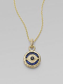 Judith Ripka Sapphire & 14K Yellow Gold Necklace   Gold