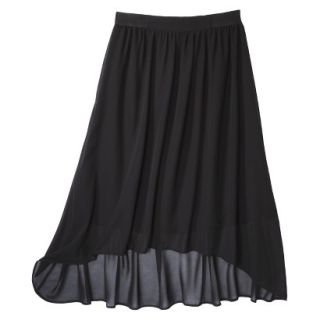 Merona Womens Chiffon Feminine Skirt   Black   L