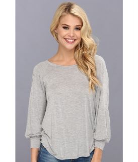 LAmade 3/4 Sleeve Raglan Womens Long Sleeve Pullover (Gray)