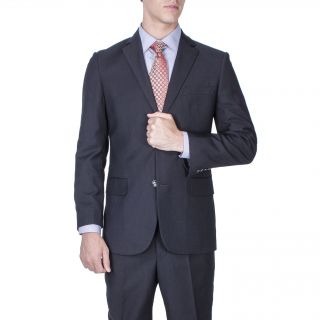 Mens Black Tonal 2 button Modern fit Suit