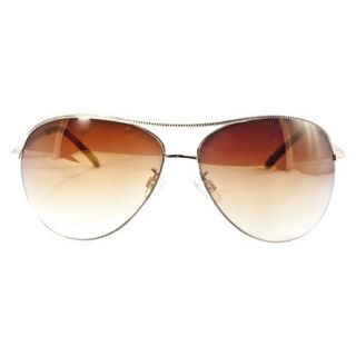 Metal Coined Aviator Sunglasses   Gold