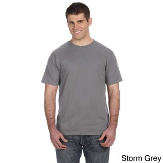 Anvil Anvil Mens Ringspun Pre shrunk Cotton T shirt Grey Size XXL