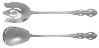 Reed & Barton Kings Park (Stainless) Large Solid Serving Set   Stainless,18/0,Gl
