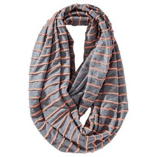 Mossimo Supply Co. Jersey Knit Orange Striped Infinity Scarf   Gray