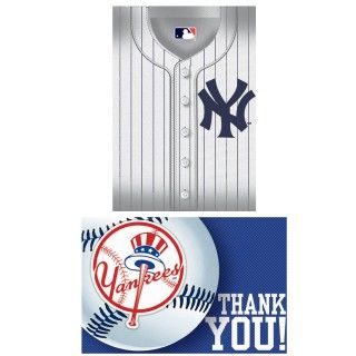 New York Yankees Baseball   Invite Thank You Combo