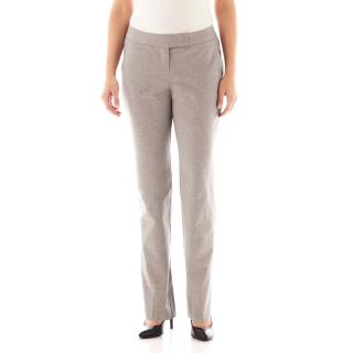 Worthington Modern Straight Pants   Petite, Blk/wh No Pattern, Womens