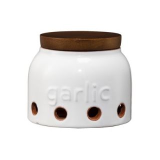 Threshold Terracotta Garlic Jar with Acacia Lid (Small)