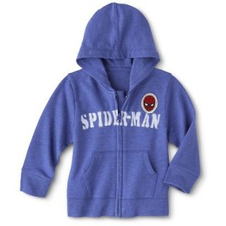 Spider Man Infant Toddler Boys Zip Up Hoodie   Liberty Blue 2T