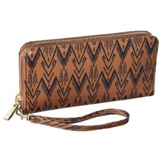 Merona Print Cell Phone Case Wallet with Removable Wristlet Strap   Brown