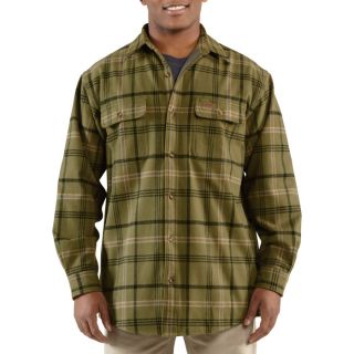 Carhartt Youngstown Flannel Shirt Jacket   Army Green, Medium, Model 100081