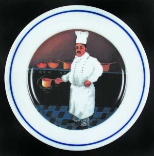 Guy Buffet Chef Series Salad Plate, Fine China Dinnerware   Various Chefs, Blue