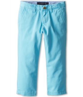 Tommy Hilfiger Kids Chuck Flat Front Pant Boys Casual Pants (Blue)