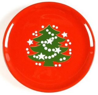 Waechtersbach Christmas Tree Salad Plate, Fine China Dinnerware   Red W/Xmas Tre