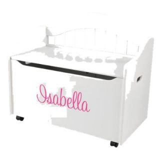Kidkraft Limited Edition Personalised White Toy Box   Pink Isabella
